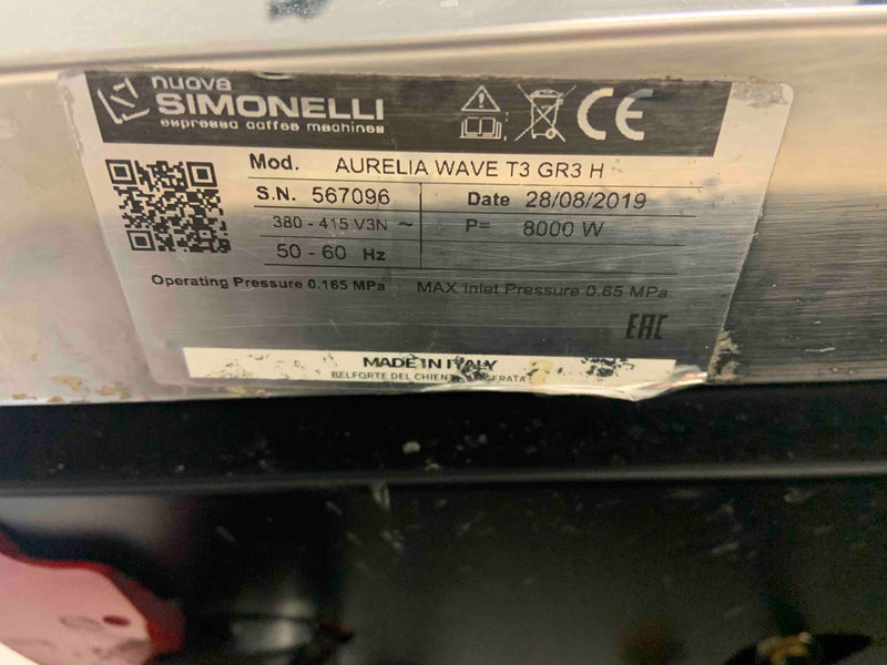 OUTLET Nuova Simonelli Aurelia Wave T3 3gr 230V CZERWONA - Ekspres ciśnieniowy