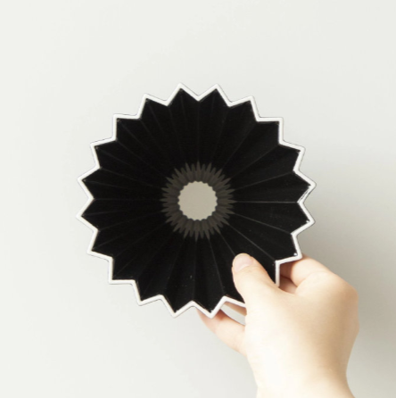 Origami - Ceramiczny dripper - ceramic Dripper M Black - 02 - czarny