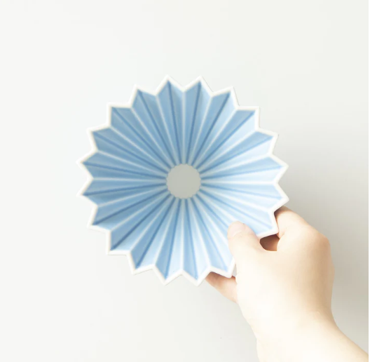 Origami - Ceramiczny dripper - ceramic Dripper M Mat Blue - 02 - niebieski