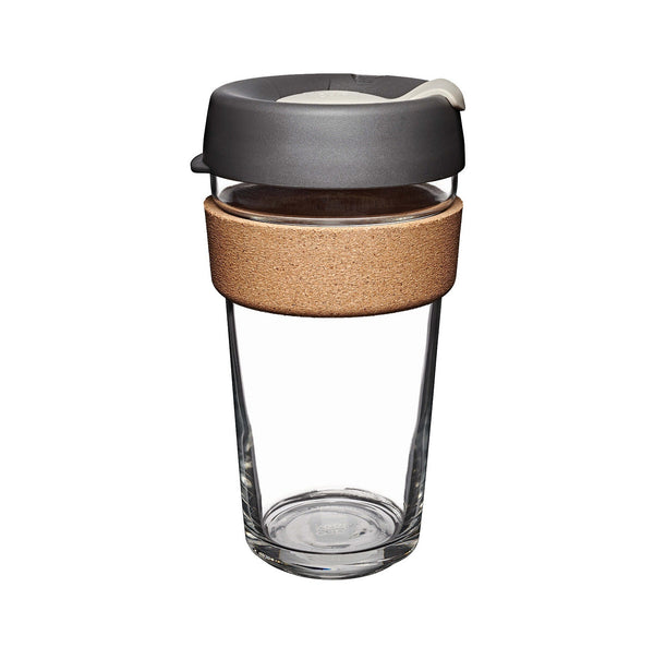KeepCup Herbruikbare koffiekopje - brouwen gehard glas en natuurlijke kurk, S 8oz/227ml - Amandel KeepCup Herbruikbare koffiekopje - brouwen gehard glas en natuurlijke kurk, S 8oz/227ml - Amandel