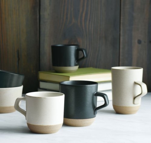 Kinto - Ceramic Lab Small Mug Black - kubek czarny 300ml - Sklep.Kawa.pl
