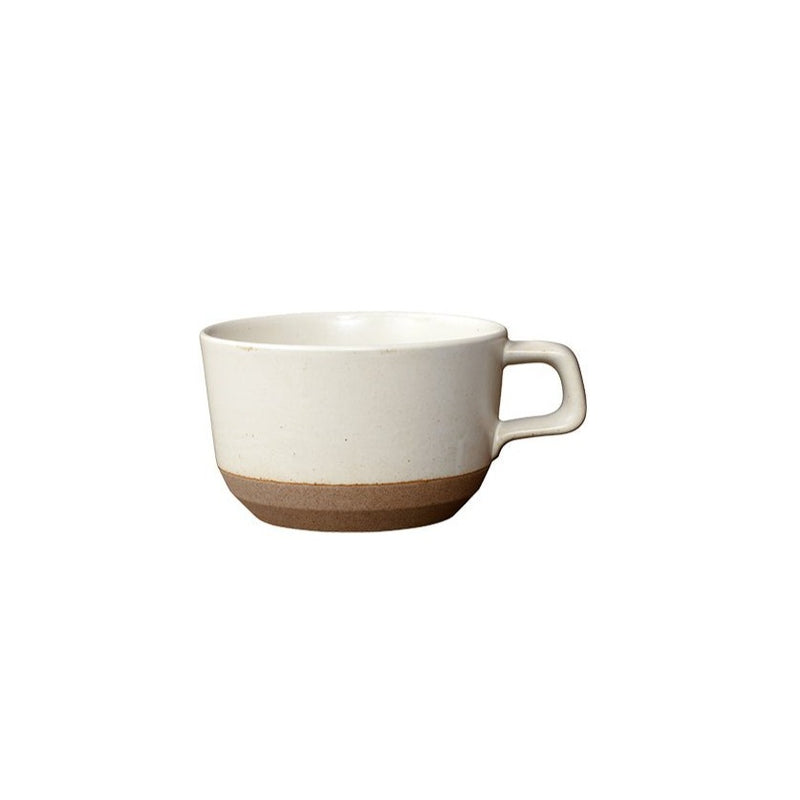 Kinto - Ceramic Lab Wide Mug White - kubek 400ml - Sklep.Kawa.pl