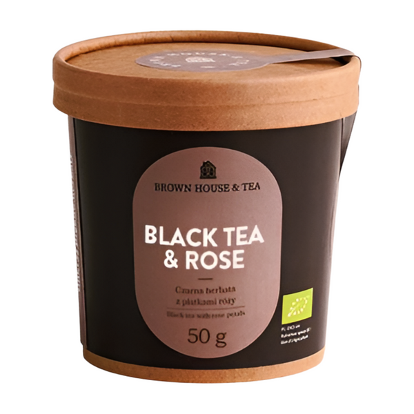 Brown House & Tea  - czarna herbata z płatkami róży - sypana 50g