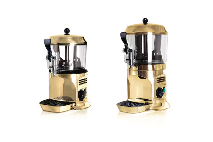 Bras - czekoladziarki Scirocco w odcieniu Gold, wysokiej jakości czekoladziarki do kawiarni, restauracji oraz hoteli.