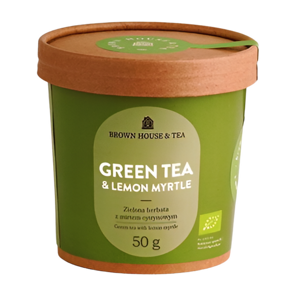Brown House & Tea  - zielona herbata - Green Tea & Lemon Myrtle - sypana 50g