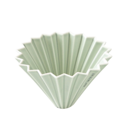 Origami - Ceramiczny dripper - ceramic Dripper M Mat Green - 02 - jasny zielony