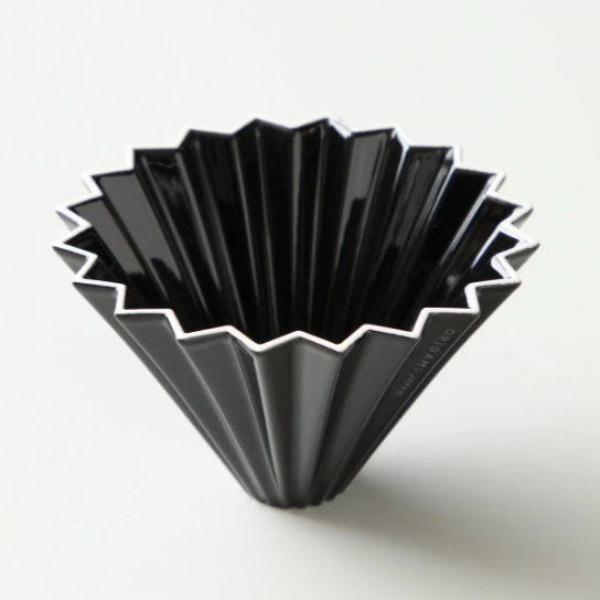 Origami - Ceramiczny dripper - ceramic Dripper M Black - 02 - czarny