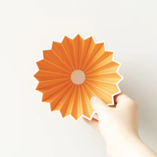 Origami - Ceramiczny dripper - ceramic Dripper M Orange - 02 - pomarańczowy