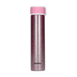 Asobu - Skinny Mini Glitter Różowy - butelka termiczna 230 ml - Sklep.Kawa.pl