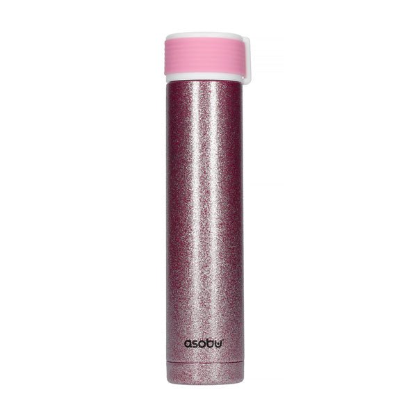 Asobu - Skinny Mini Glitter Różowy - butelka termiczna 230 ml - Sklep.Kawa.pl
