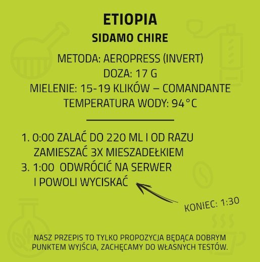 CoffeeLab - Etiopia Sidamo Chire - filtr - kawa ziarnista 250g - Sklep.Kawa.pl