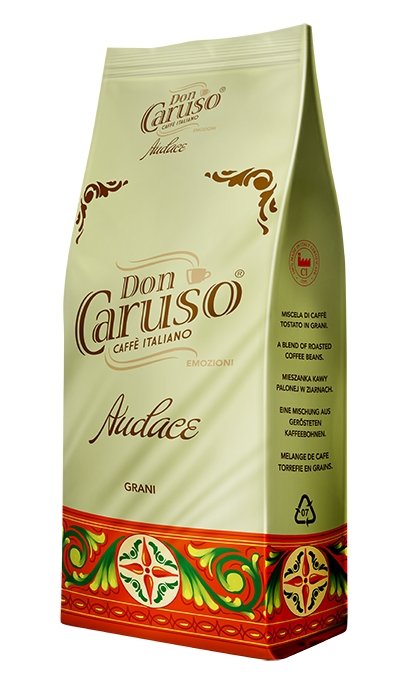 Don Caruso Caffe Italiano - Audace 100% Robusta - kawa ziarnista 500g - Sklep.Kawa.pl