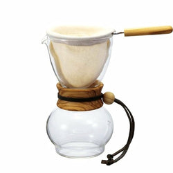 Hario - Woodneck Drip Pot Olive Wood 3 Cup 480ml - Sklep.Kawa.pl