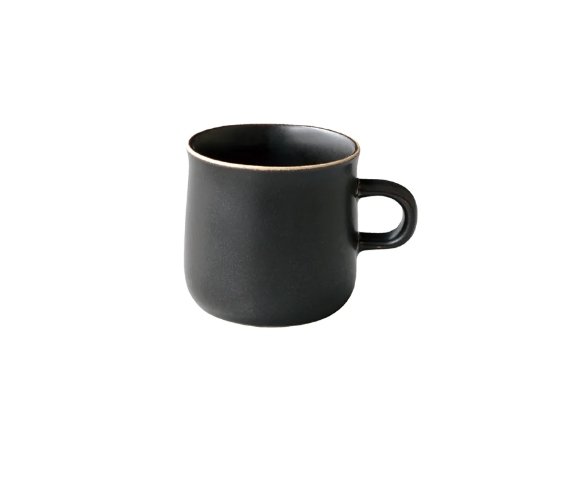 Kinto - Ceramic Lab Mug Black - kubek czarny 310ml - Sklep.Kawa.pl