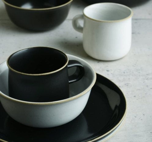 Kinto - Ceramic Lab Mug Black - kubek czarny 310ml - Sklep.Kawa.pl