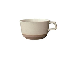Kinto - Ceramic Lab Wide Mug Beige - beżowy kubek 400ml - Sklep.Kawa.pl