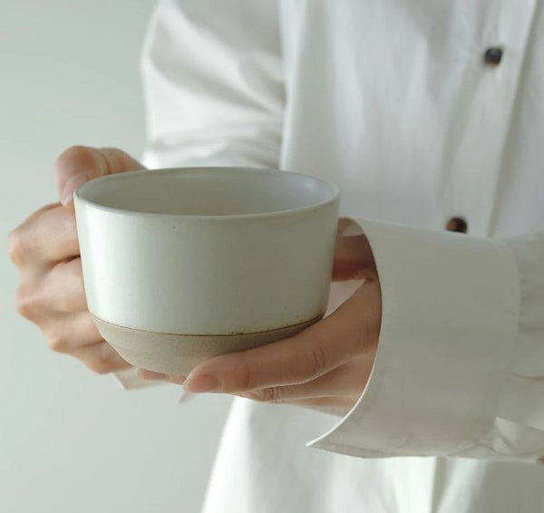 Kinto - Ceramic Lab Wide Mug White - kubek biały 400ml - Sklep.Kawa.pl