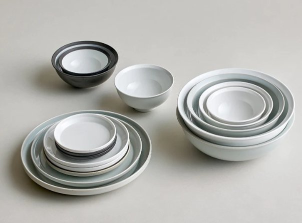 Kinto - Rim Plate 240mm Earth Gray - talerz szary - Sklep.Kawa.pl
