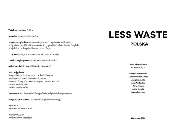 Książka Less Waste Polska - Agnieszka Bukowska - Sklep.Kawa.pl