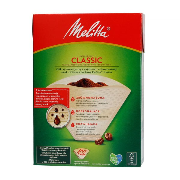 Melitta - papierowe filtry do kawy 102 Classic - 80 sztuk - Sklep.Kawa.pl