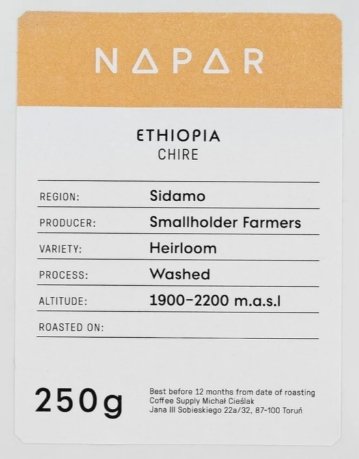 Napar - Etiopia Chire - filtr - kawa ziarnista 250g - Sklep.Kawa.pl