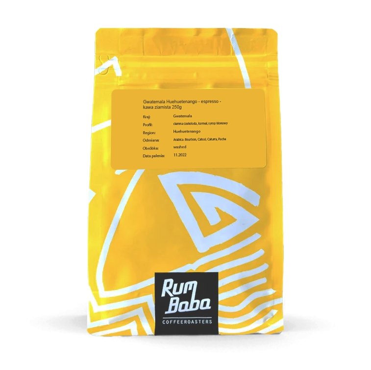 Rum Baba Gwatemala Huehuetenango espresso kawa ziarnista 250g